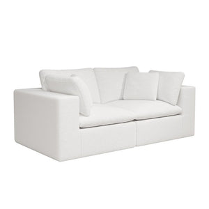 English Elm 78.8*39.4Modular Sectional Sofa Two Piece Corduroy Couch for Living Room Apartment White W3819S00082