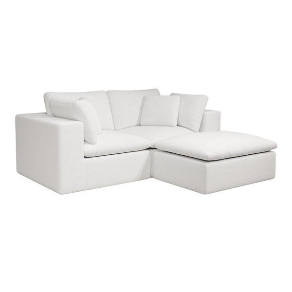 English Elm 78.8*68.9Modular Sectional Sofa Three Piece Corduroy Cloud Comfort Living Room Set White W3819S00083