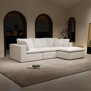 English Elm 108.3*68.9"modular Sectional Sofa Four Piece Corduroy Couch for Living Room Apartment W3819S00085