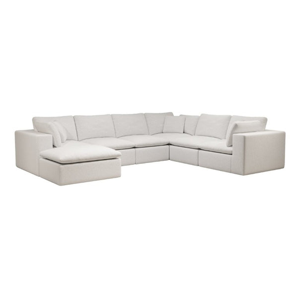 English Elm 137.8*108.3Modular Seven Piece Corduroy Sectional Sofa Plush Cloud Seating for Any Room W3819S00087