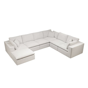English Elm 137.8*108.3Modular Seven Piece Corduroy Sectional Sofa Plush Cloud Seating for Any Room W3819S00087