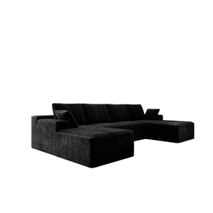 English Elm 131.9*68.9"modular Four Piece Corduroy Sectional Sofa with Reversible Chaise No Assembly W3819S00166