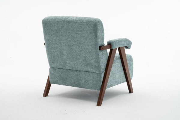 English Elm Mid Century Modern Tufted Accent Chair Solid Wood Frame High Density Foam Seat Green W3835P484157