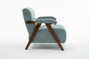 English Elm Mid Century Modern Tufted Accent Chair Solid Wood Frame High Density Foam Seat Green W3835P484157