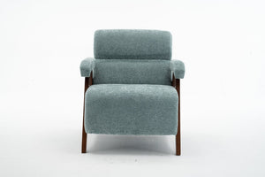 English Elm Mid Century Modern Tufted Accent Chair Solid Wood Frame High Density Foam Seat Green W3835P484157