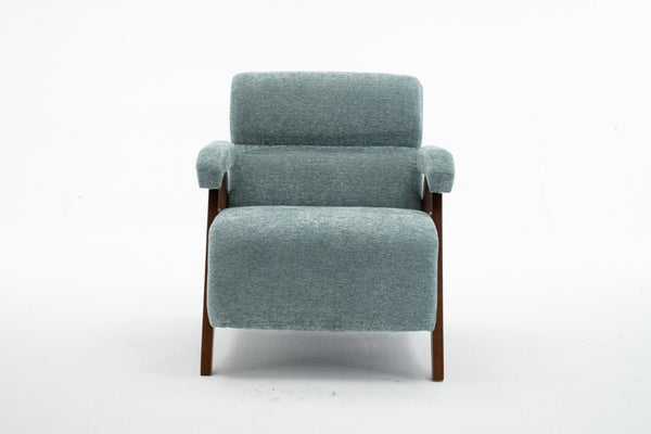 English Elm Mid Century Modern Tufted Accent Chair Solid Wood Frame High Density Foam Seat Green W3835P484157