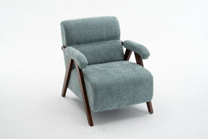 English Elm Mid Century Modern Tufted Accent Chair Solid Wood Frame High Density Foam Seat Green W3835P484157