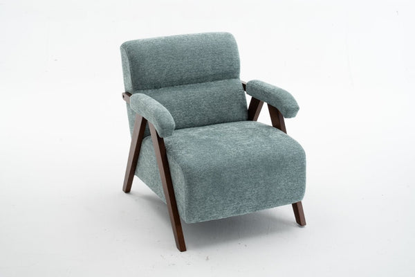 English Elm Mid Century Modern Tufted Accent Chair Solid Wood Frame High Density Foam Seat Green W3835P484157