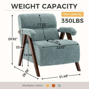 English Elm Mid Century Modern Tufted Accent Chair Solid Wood Frame High Density Foam Seat Green W3835P484157