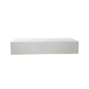 English Elm Modern Ribbed Wall Mounted Floating Cabinet Handcrafted Matte Storage for Any Room W3836P520880