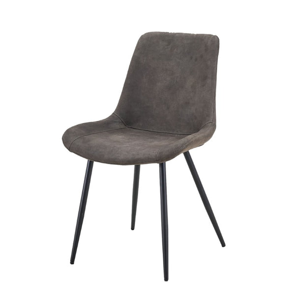 English Elm Dining Chair Set of 4 Faux Leather Bucket Seat with Black Metal Legs for Kitchen W3851P494010