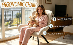English Elm Fabric Upholstered Dining Chair Set with Ergonomic Wraparound Backrest and Metal X Legs W3851P494056