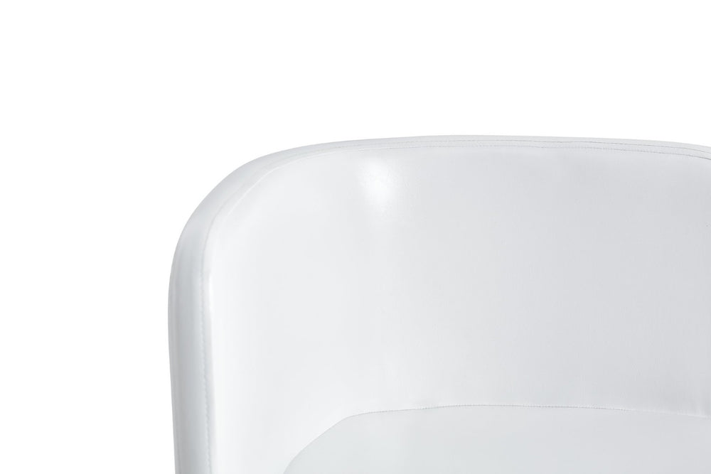 English Elm Sn-c-ag4in1-whlth Oil Wax Leather Accent Chair Ergonomic Retro Seat for Study or Office White W3875P371075