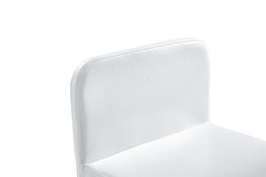 English Elm Sn-C-Md4in1-Whlth Oil Wax Leather Dining Chair Retro Ergonomic Cushioned Seat White W3875P371077