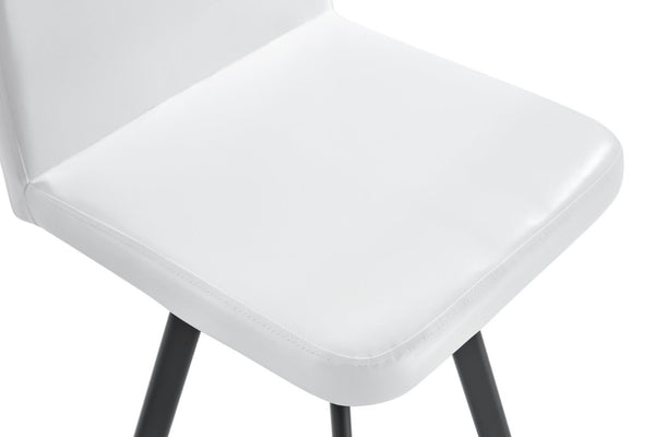 English Elm Sn-C-Md4in1-Whlth Oil Wax Leather Dining Chair Retro Ergonomic Cushioned Seat White W3875P371077