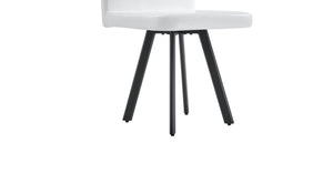 English Elm Sn-C-Md4in1-Whlth Oil Wax Leather Dining Chair Retro Ergonomic Cushioned Seat White W3875P371077