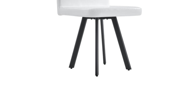 English Elm Sn-C-Md4in1-Whlth Oil Wax Leather Dining Chair Retro Ergonomic Cushioned Seat White W3875P371077