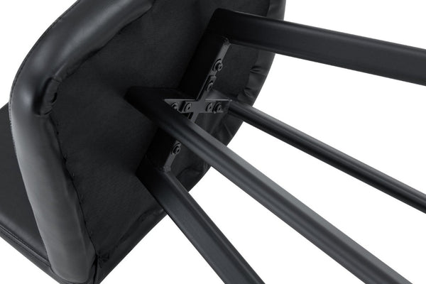 English Elm Sn-C-Md4in1-Whlth Oil Wax Leather Dining Chair Retro Ergonomic Cushioned Seat Black W3875P371079