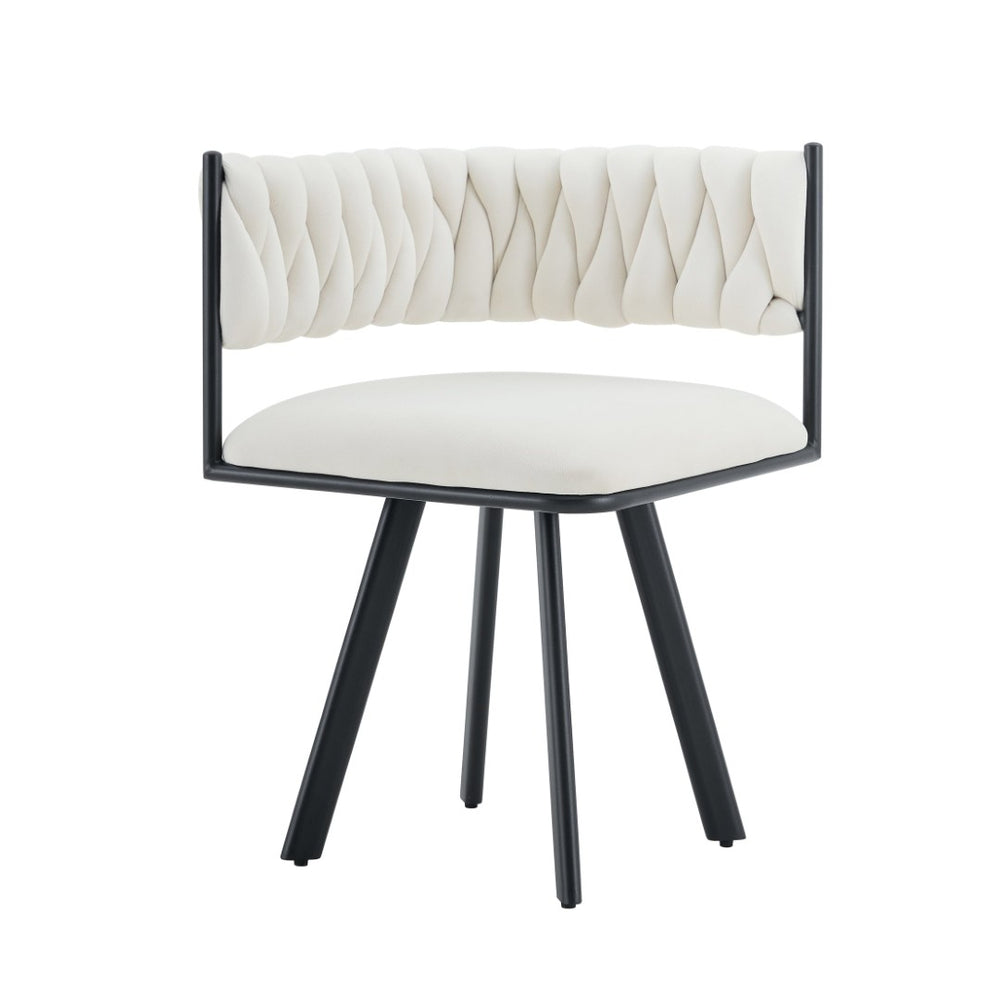 English Elm Sn-c-rpag4in1-bg Plush Velvet Accent Chair with High-density Foam for Modern Living Beige W3875P385198