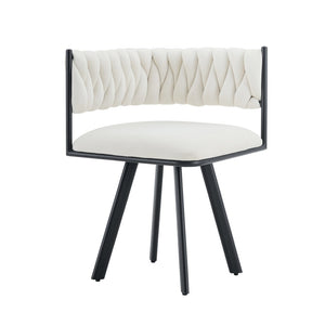English Elm Sn-c-rpag4in1-bg Plush Velvet Accent Chair with High-density Foam for Modern Living Beige W3875P385198