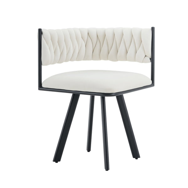 English Elm Sn-c-rpag4in1-bg Plush Velvet Accent Chair with High-density Foam for Modern Living Beige W3875P385198