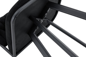 English Elm Sn-c-rpag4in1-bg Plush Velvet Accent Chair with High-density Foam for Modern Living Black W3875P385199