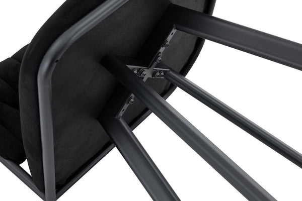 English Elm Sn-c-rpag4in1-bg Plush Velvet Accent Chair with High-density Foam for Modern Living Black W3875P385199