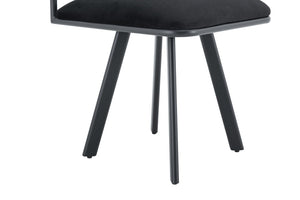 English Elm Sn-c-rpag4in1-bg Plush Velvet Accent Chair with High-density Foam for Modern Living Black W3875P385199