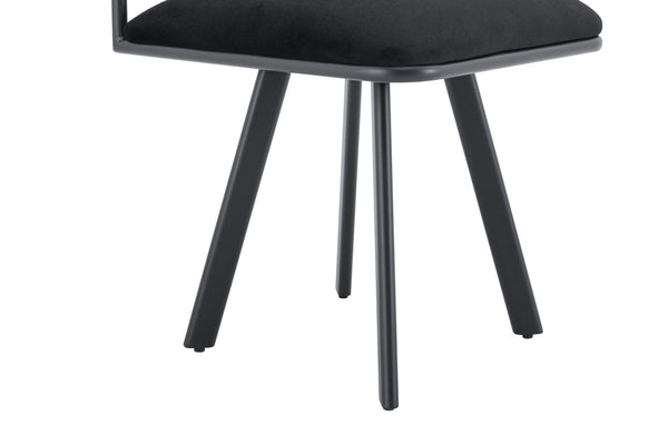 English Elm Sn-c-rpag4in1-bg Plush Velvet Accent Chair with High-density Foam for Modern Living Black W3875P385199