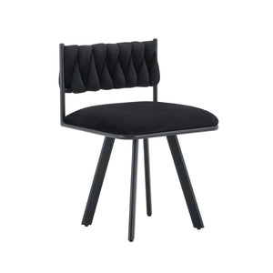 English Elm Sn-c-rpmd4in1-bg Velvet Accent Chair High Density Foam Modern Living Room Seat Black W3875P385202
