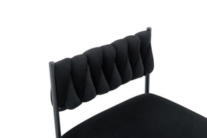English Elm Sn-c-rpmd4in1-bg Velvet Accent Chair High Density Foam Modern Living Room Seat Black W3875P385202