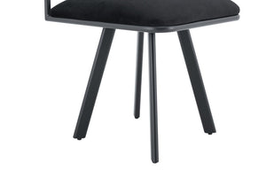 English Elm Sn-C-Rpmd2in1-Bg Velvet Accent Chair Fade Resistant Foam Cushion Modern Living Room Seat Black W3875P385204