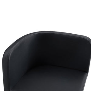 English Elm Sn-C-Ag2in1-Bk PU Leather Dining Chair with Metal Legs for Modern Home Office W3875P395614