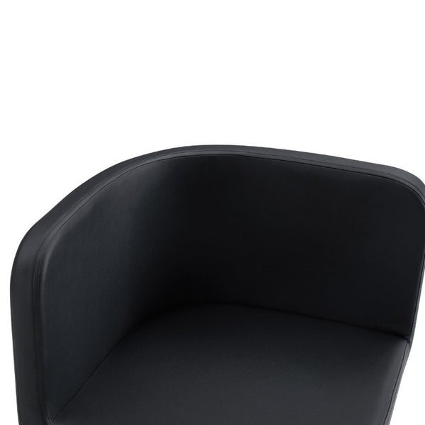 English Elm Sn-C-Ag2in1-Bk PU Leather Dining Chair with Metal Legs for Modern Home Office W3875P395614