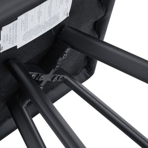 English Elm Sn-C-Ag2in1-Bk PU Leather Dining Chair with Metal Legs for Modern Home Office W3875P395614