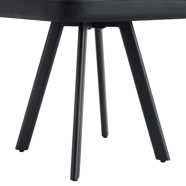 English Elm Sn-C-Ag2in1-Bk PU Leather Dining Chair with Metal Legs for Modern Home Office W3875P395614