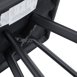 English Elm Sn-C-Rdmd4in1-Bk PU Faux Leather Dining Chair Sleek Metal Legs Modern Versatile Seat W3875P435372