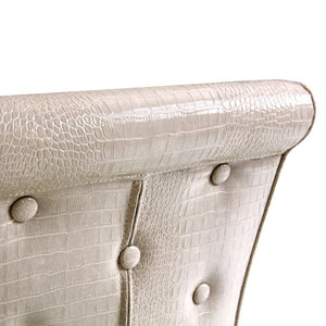 English Elm A Set of 2 Faux Alligator PVC Dining Chairs with Crystal Embellishments Gold Legs W3875P443801