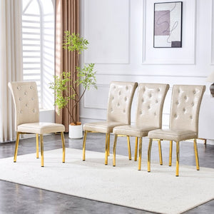 English Elm A Set of 2 Faux Alligator PVC Dining Chairs with Crystal Embellishments Gold Legs W3875P443801