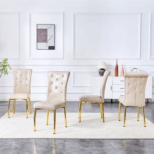 English Elm A Set of 2 Faux Alligator PVC Dining Chairs with Crystal Embellishments Gold Legs W3875P443801