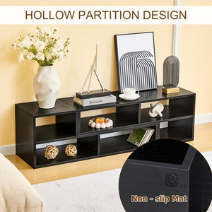 English Elm Adjustable Modular Media Console Open Shelving Entertainment Unit for Living Spaces W3875P448967