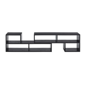 English Elm Adjustable Modular Media Console Open Shelving Entertainment Unit for Living Spaces W3875P448967