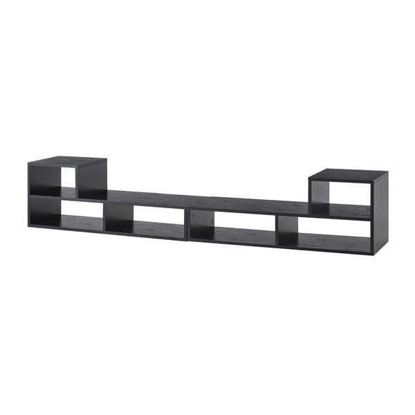 English Elm Adjustable Modular Media Console Open Shelving Entertainment Unit for Living Spaces W3875P448967