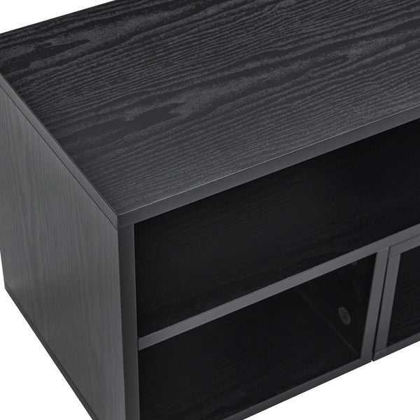 English Elm Adjustable Modular Media Console Open Shelving Entertainment Unit for Living Spaces W3875P448967