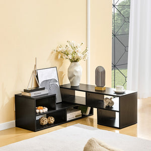 English Elm Adjustable Modular Media Console Open Shelving Entertainment Unit for Living Spaces W3875P448967