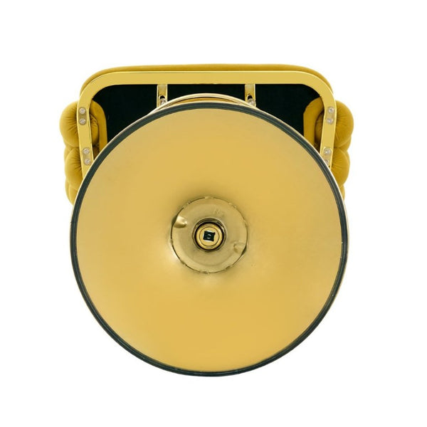 English Elm Adjustable Velvet Swivel Barstools with Bubble Backrest Chrome Base for Kitchen Island Gold, Yellow W3875P462112