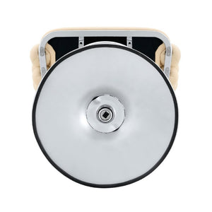English Elm Adjustable Velvet Swivel Barstools with Bubble Backrest Chrome Base for Kitchen Island Beige, Silver W3875P462114