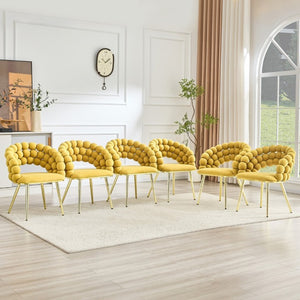 English Elm Set of 2 Bubble Stitch Velvet Accent Dining Chairs with Gold Legs Glam Modern W3875P476433
