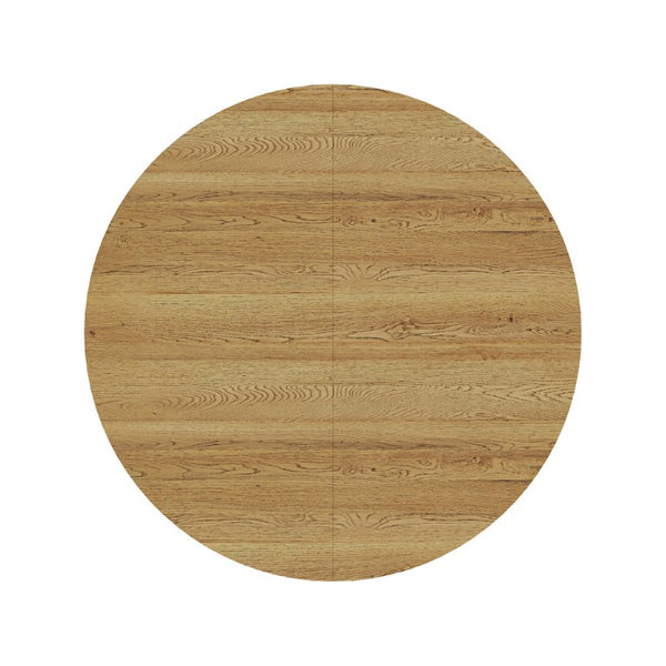 English Elm 39.4 Inch Round Wood Grain Dining Set Seats 4 with PU Leather Chairs for Small Spaces Black W3875S00202