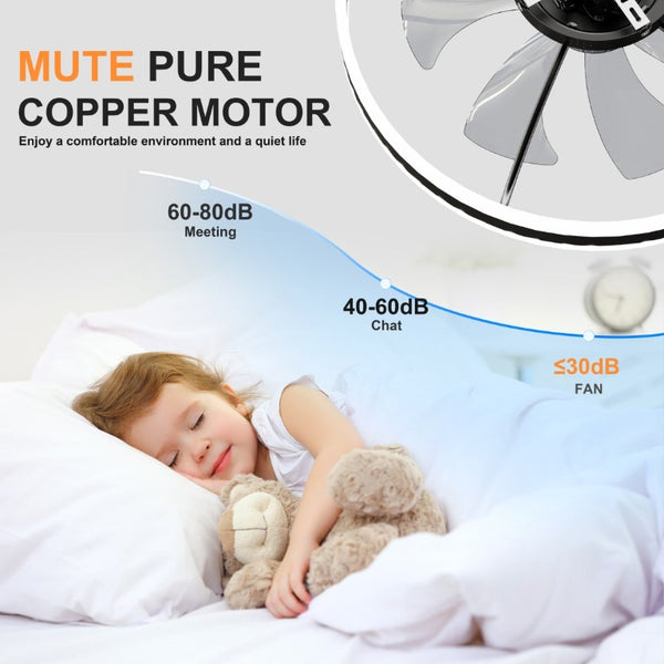English Elm 23.6 Inch Compact Ceiling Fan with Dimmable LED Light Quiet DC Motor App Remote Black W3886P506761